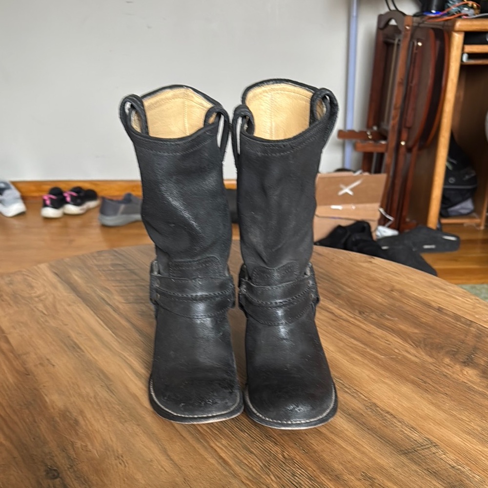 Frye Black Leather Women's Boots